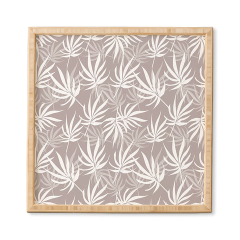 Mirimo Tropical Leaves on Beige Framed Wall Art
