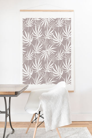 Mirimo Tropical Leaves on Beige Art Print And Hanger