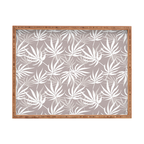 Mirimo Tropical Leaves on Beige Rectangular Tray