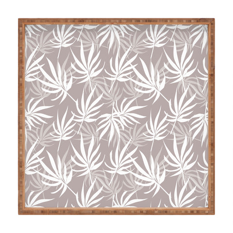 Mirimo Tropical Leaves on Beige Square Tray