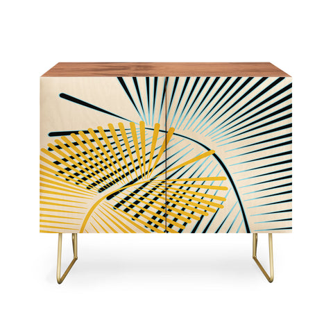 Mirimo Two Palm Leaves Yellow Credenza