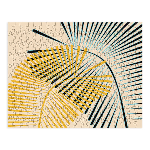 Mirimo Two Palm Leaves Yellow Puzzle