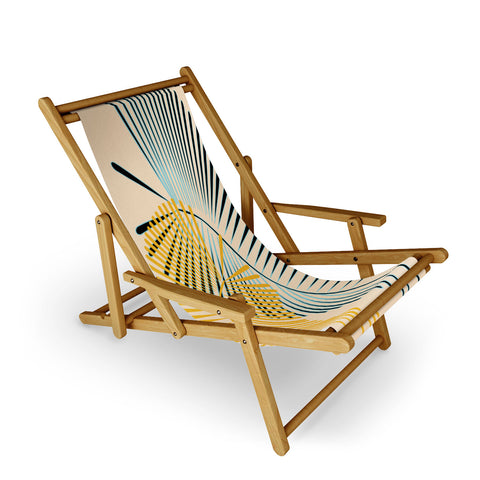 Mirimo Two Palm Leaves Yellow Sling Chair