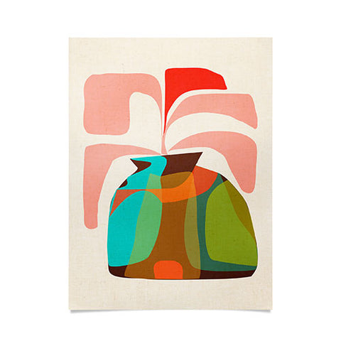 Mirimo Vase with Red Plant Poster