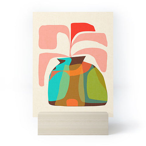 Mirimo Vase with Red Plant Mini Art Print