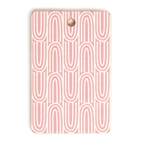 Mirimo White Bows on Pink Cutting Board Rectangle