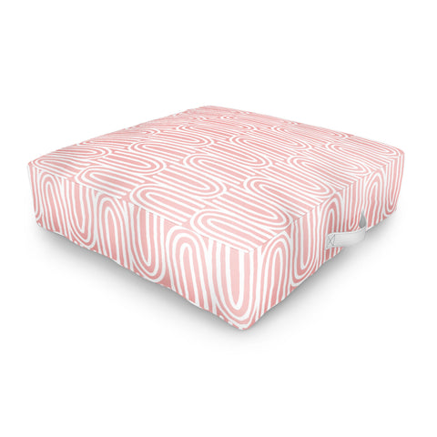 Mirimo White Bows on Pink Outdoor Floor Cushion