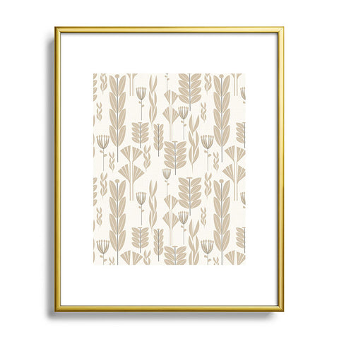 Mirimo Wild Herbs Oathmeal Metal Framed Art Print
