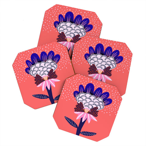 Misha Blaise Design Fabuluscious Flower Coaster Set