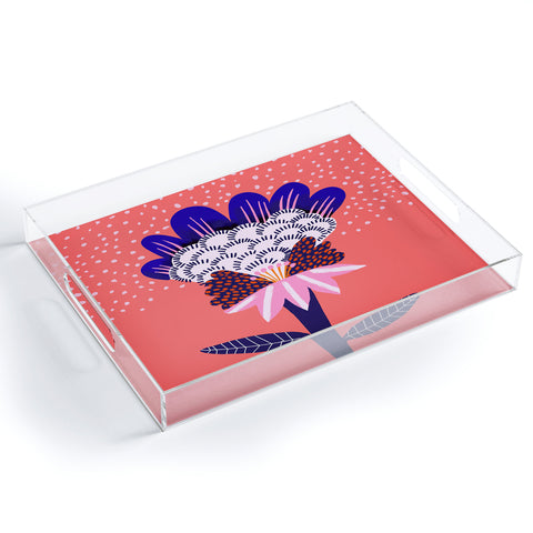 Misha Blaise Design Fabuluscious Flower Acrylic Tray
