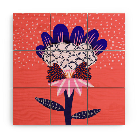 Misha Blaise Design Fabuluscious Flower Wood Wall Mural