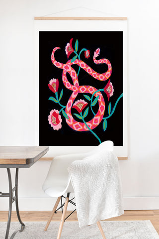 Misha Blaise Design Garden Snake Art Print And Hanger