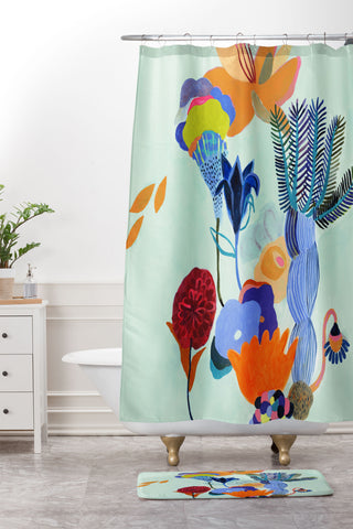Misha Blaise Design Nature Therapy Shower Curtain And Mat
