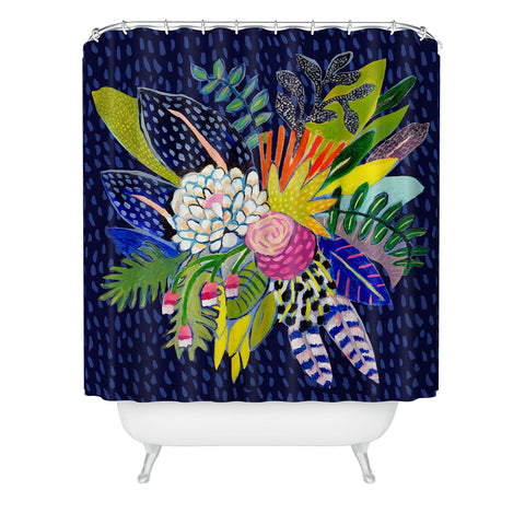 Misha Blaise Design Night Glitter Shower Curtain