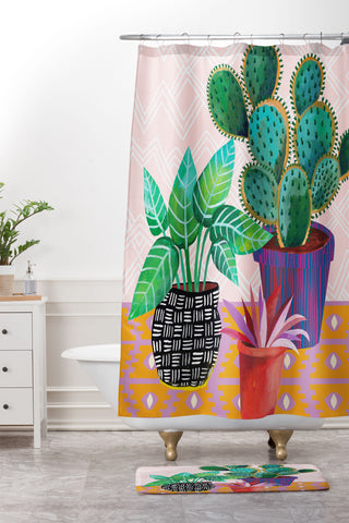 Misha Blaise Design Plants Are Life Shower Curtain And Mat