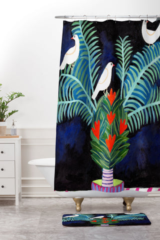 Misha Blaise Design Three Little Birds 2 Shower Curtain And Mat