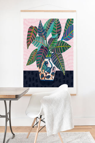 Misha Blaise Design Wild Cat Art Print And Hanger