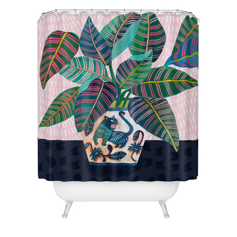Misha Blaise Design Wild Cat Shower Curtain