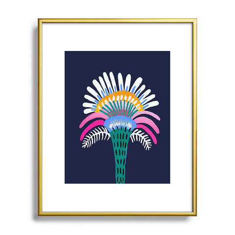 Misha Blaise Design Zelestial Flower Metal Framed Art Print