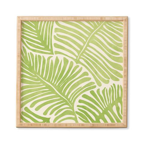 Modern Tropical Bohemian Fern Framed Wall Art