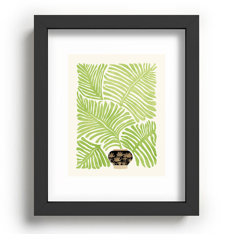 Modern Tropical Bohemian Fern Recessed Framing Rectangle