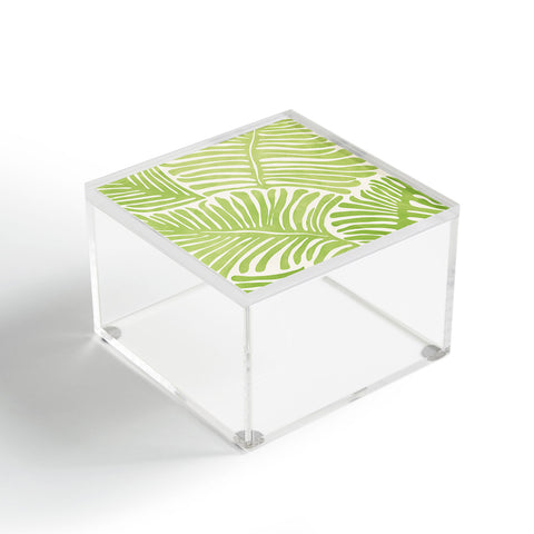 Modern Tropical Bohemian Fern Acrylic Box