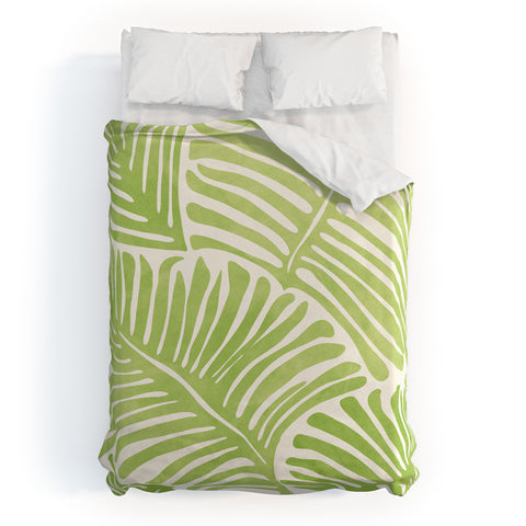 Modern Tropical Bohemian Fern Duvet Cover