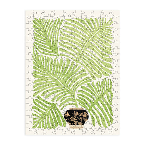 Modern Tropical Bohemian Fern Puzzle