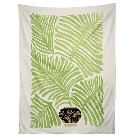 Modern Tropical Bohemian Fern Tapestry