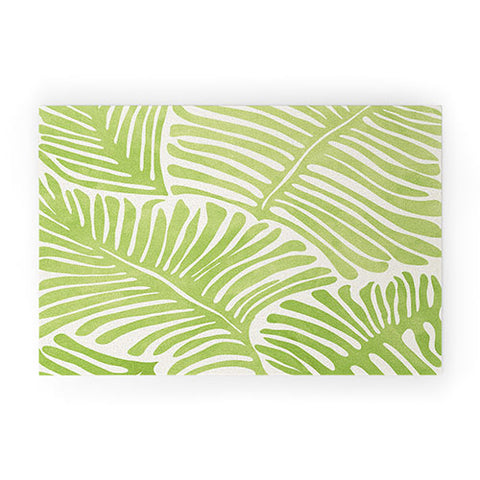 Modern Tropical Bohemian Fern Welcome Mat