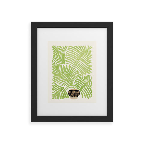 Modern Tropical Bohemian Fern Framed Art Print