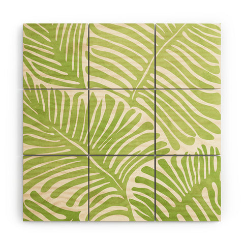 Modern Tropical Bohemian Fern Wood Wall Mural