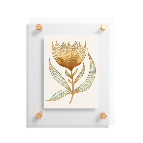 Modern Tropical Bohemian Sunflower Floating Acrylic Print