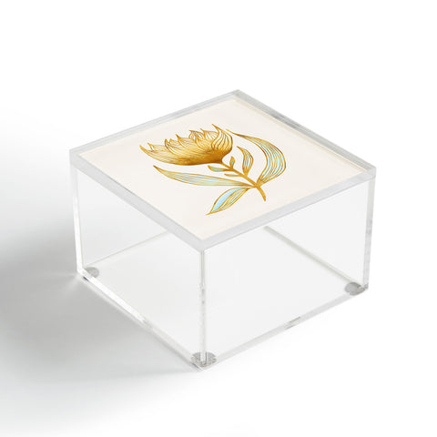 Modern Tropical Bohemian Sunflower Acrylic Box