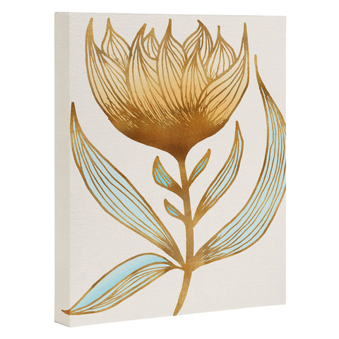 Modern Tropical Bohemian Sunflower Art Canvas