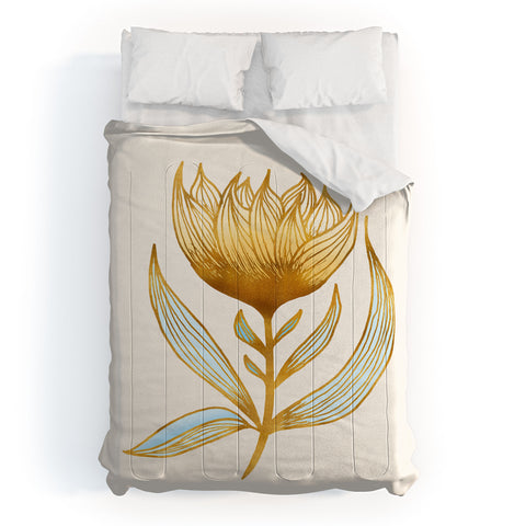 Modern Tropical Bohemian Sunflower Comforter