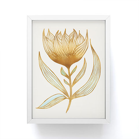 Modern Tropical Bohemian Sunflower Framed Mini Art Print