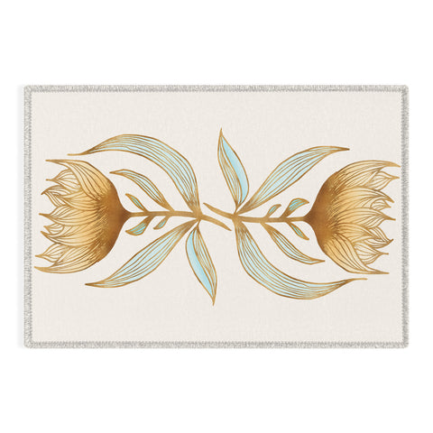 Modern Tropical Bohemian Sunflower Outdoor Rug