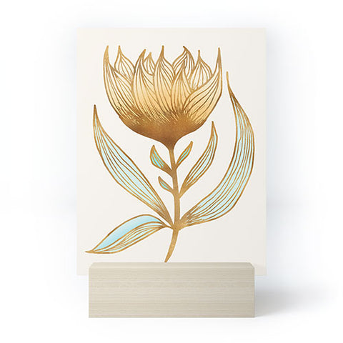 Modern Tropical Bohemian Sunflower Mini Art Print