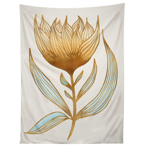 Modern Tropical Bohemian Sunflower Tapestry