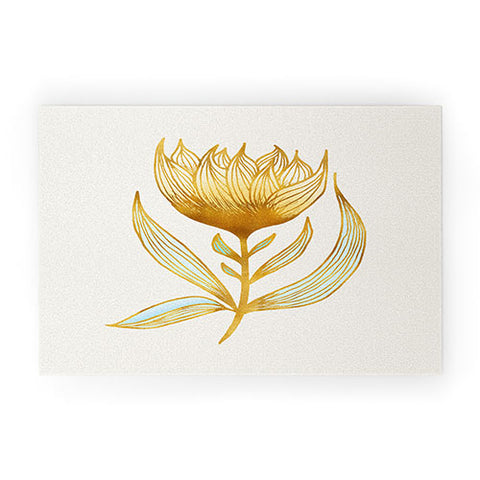 Modern Tropical Bohemian Sunflower Welcome Mat