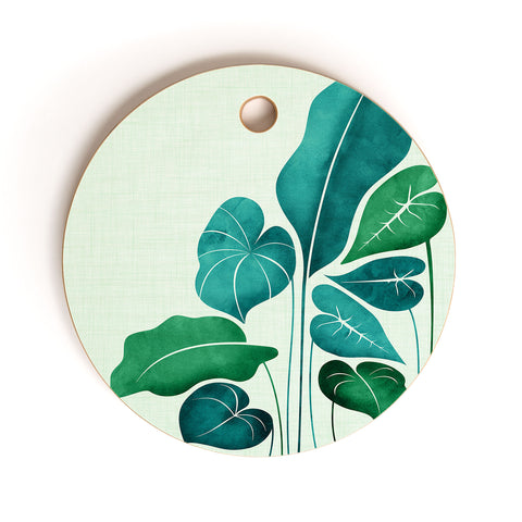 Modern Tropical Cacophony Cutting Board Round