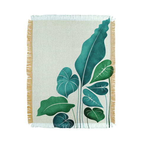 Modern Tropical Cacophony Throw Blanket