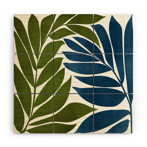 Modern Tropical Deep Woods Wood Wall Mural