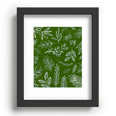 Modern Tropical Emerald Forest Botanical Recessed Framing Rectangle
