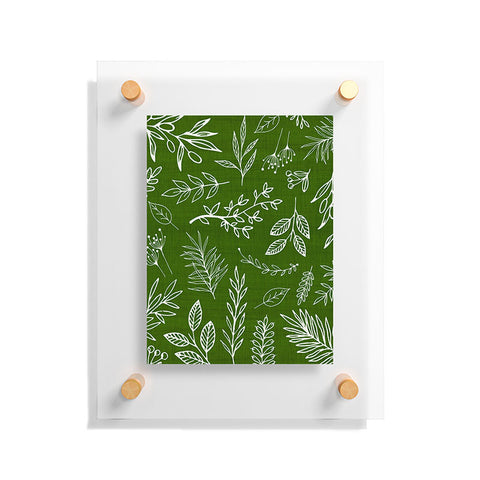 Modern Tropical Emerald Forest Botanical Floating Acrylic Print