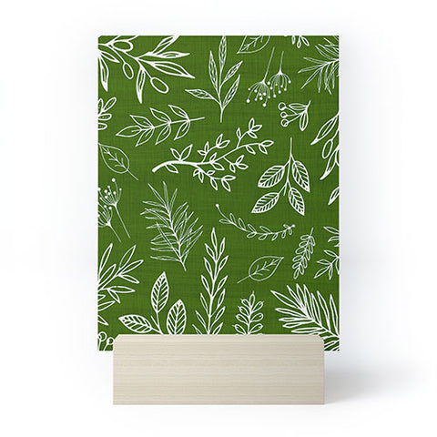 Modern Tropical Emerald Forest Botanical Mini Art Print