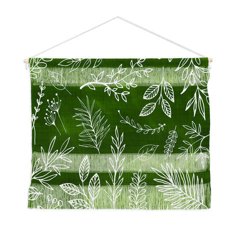 Modern Tropical Emerald Forest Botanical Wall Hanging Landscape