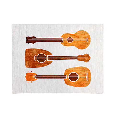 Modern Tropical Hawaiian Ukuleles Poster