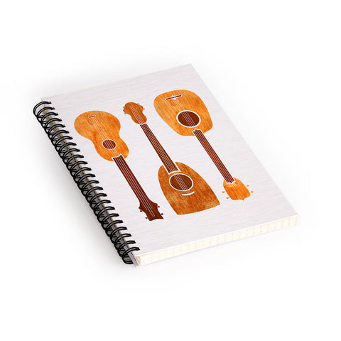 Modern Tropical Hawaiian Ukuleles Spiral Notebook